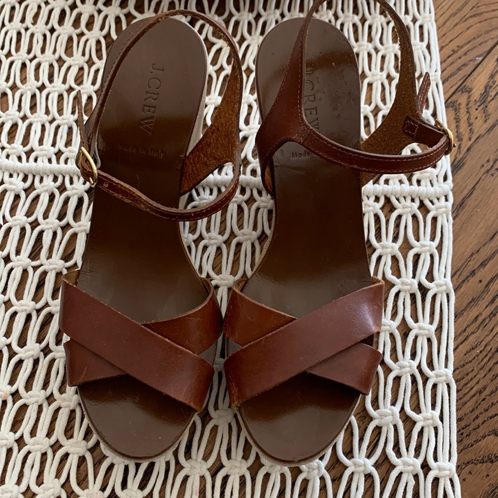 J Crew Wedge Sandals size 9